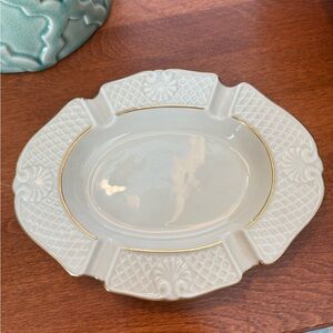 Lenox Cream and Gold Trinket dish Accent ashtray